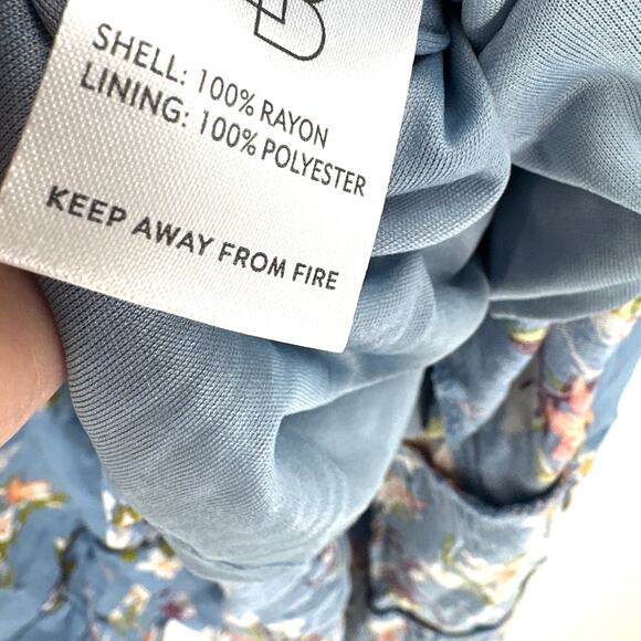 Baltic Born Blue Peach Floral Spell Boho Midi Dress Size S - Picture 10 of 13